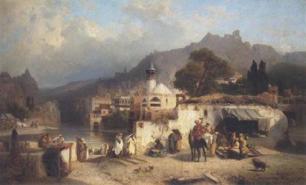 Paul von Franken Paul von Franken. View of Tiflis Germany oil painting art